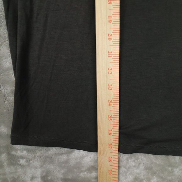 Athleta Dark‎ Grey Brown Long Sleeve Asymmetrical Hem Shirt size Small 440323 - Picture 6 of 8